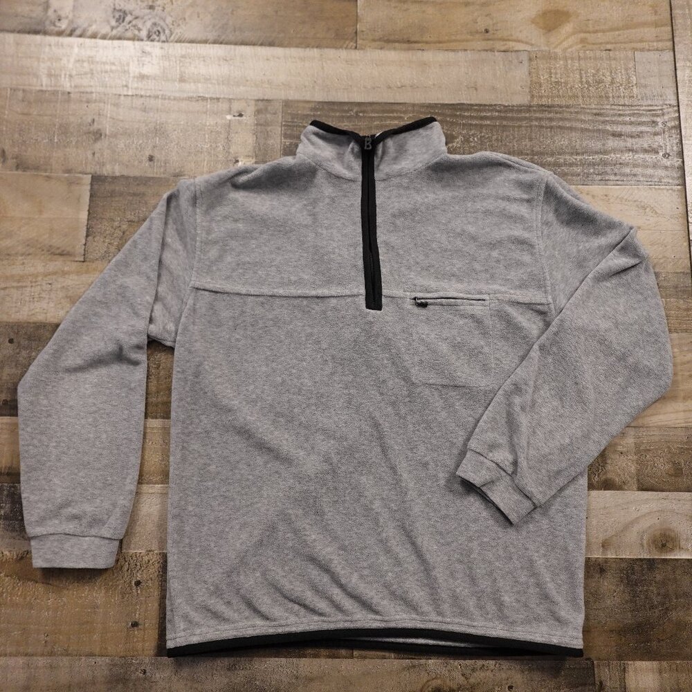 Bogner Quarter Zip Pullover‎ Men’s XL Gray Fleece Made in USA
